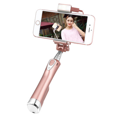 

BIAZE U18 wireless Bluetooth mini self-timer pole rose gold telescopic self-timer self-timer artifacts fill light for Apple 7p Samsung millet Meizu etc