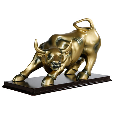 

Flower set business gifts crafts ornaments bullish speculation gift opening gifts to send friends to send the lead Wall Street cattle HS16E01G gold