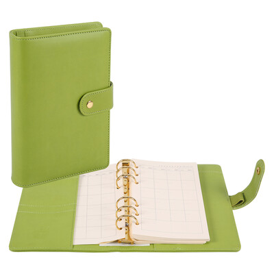 

Morning light  & G APYH2B18 48K candy color loose-leaf coil leather leather noodle notebook 73 pages emerald green