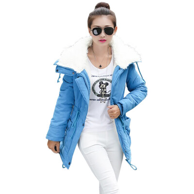 

CT&HF Women Fashion Down Jacket Sweet Pure Color Down Jacket Silm Thicken Long-Sleeved Down Jacket Women Coat Contracted Coa