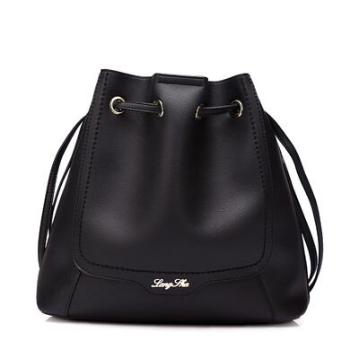 

Langsha LangSha casual fashion bucket bag ladies shoulder Messenger bag simple wild ladies bag L1241-1H gray
