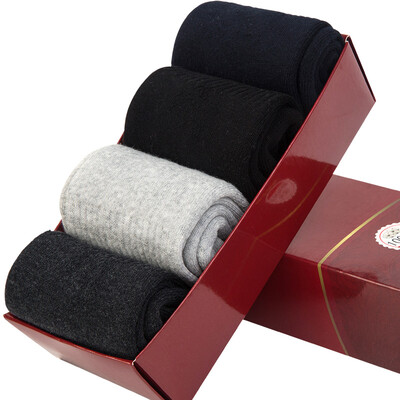 

【Jingdong Supermarket】 Hengyuanxiang 4 double-loaded men's sports cotton socks thickening in the tube warm terry men socks towel socks A211889