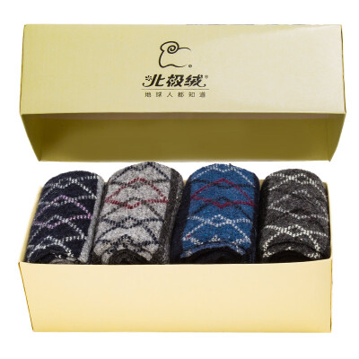 

Jingdong supermarket] Arctic cashmere socks male rabbit wool socks warm socks thick socks men and women socks in the socks 4 pairs of loaded BTYMW male staggered diamond 702