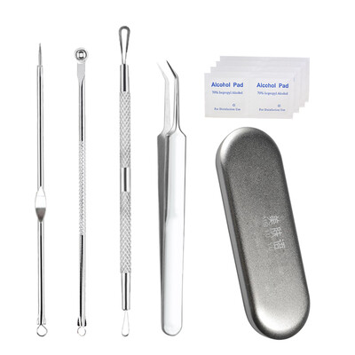 

Кожа акне иглы папку косой язык 4 Set MF5034 (в штучной упаковке алкоголик хлопка косметическая акупунктура иглы акне угревой папки акне акне)
