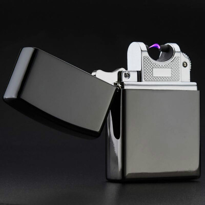 

MyMei Novelty Electronic Cigarette Lighter Usb Rechargeable Windproof Pocket Double Pulse Arc ultra-thin Metal Flameless Lighters