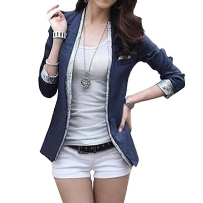 

CT&HF Women Fashion Suit Cotton Blazer Coat