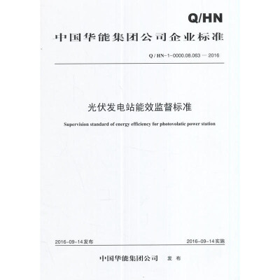 

光伏发电站能效监督标准（Q/HN-1-0000.08.063-2016）/中国华能集团公司企业标准