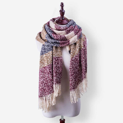 

WISHCLUB New 2016 Winter Scarf Ladies Plaid Scarf