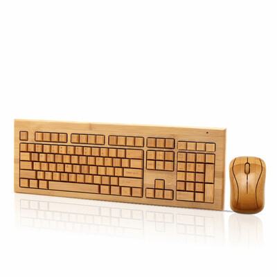 

Handmade bamboo wireless keyboard and mouse mini mouse button suit high-end comfort green computer peripherals