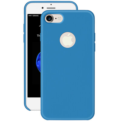 

Biya Zi BIAZE Apple 7 mobile phone shell iPhone7 protective cover liquid silicone all-inclusive drop shell JK105-dark blue
