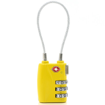 

Xin Qin customs password lock travel trolley TSA wire padlock lemon yellow