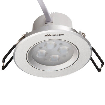 

[Jingdong Supermarket] NVC Lighting (NVC) LED Spotlight Adjustable Angle Ceiling Spotlight E-NLED164D Sand Silver White (5W)
