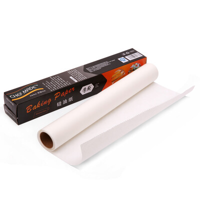 

Jingdong Supermarket Cooking Kitchen CHEF MADE 10m Oil Paper Silicone Paper Vanilla Paper Roasted Paper Oven Baking Bake Thickening Double-sided Silicone Paper 10m WK9135