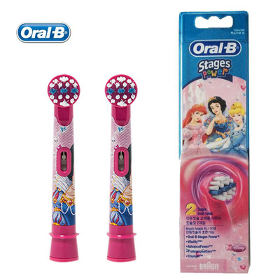 

Oral B EB10 Replaceable Heads for Children Electric Toothbrush Mickey Mouse/Princess /Car Brush Heads Soft Bristle 2 heads/pack