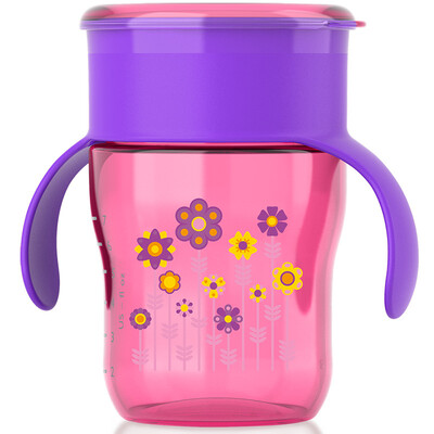

Philips AVENT 260ml Natural Sipping Cup Childrens CupBaby Drinking Cup Purple Lip Control Drinking Water SCF78218