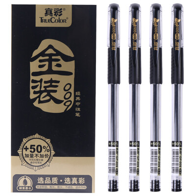 

True color TRUECOLOR gold large capacity 05mm black pen 12 box GP-009