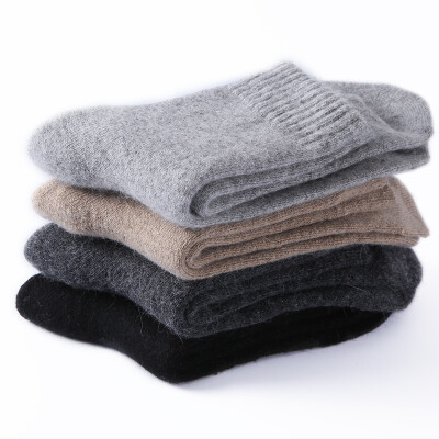 

Heng Yuan Xiang men's rabbit socks thickening warm Ling Ge terry socks 4 Shuangling grid mixed color equipment