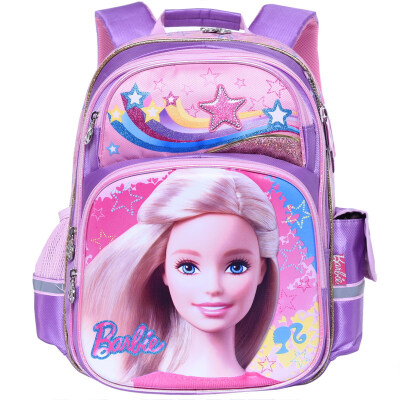 

Barbie Children&39s Bag Primary School Student&39s Notebook Women&39s Simple Cartoon Bag 1 to 4 Grade Backpack BB8112B Pink Purple