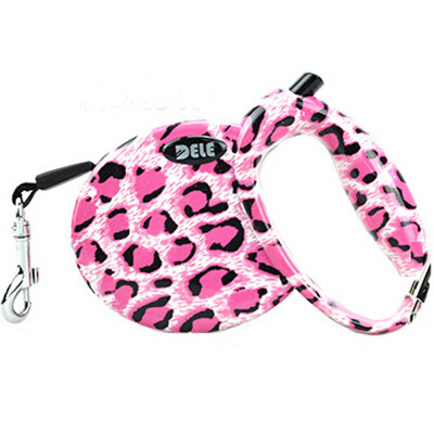 

Deli automatic telescopic dog traction rope pink 3m golden small dog dog traction Teddy VIP chest strap traction rope