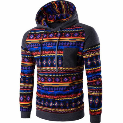 

Mens Casual Cotton Pullover Printed Sweatshirt Hoodie