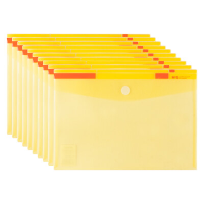 

Chenguang ( & G) ADM95186 A4 Transparent Velcro File Bag Bags 10 Packed in Yellow