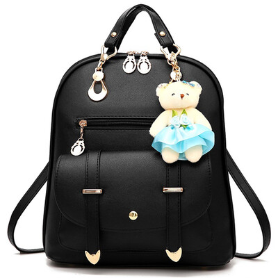 

DEER LOVE casual shoulder bag Korean version of the shoulder bag female wind backpack casual bag LE16180 black
