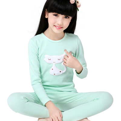 

Yu Zhaolin YUZHAOLINE Kids Underwear Set Combo Hot Cotton Thick Piece Bottom Qiushiu Qiuku M210348 Green 100 yards