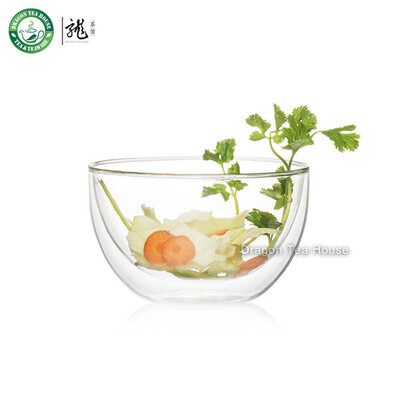 

Double Wall Clear Glass Tea Bowl Chawan 500ml 17oz
