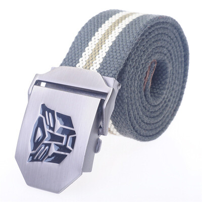 

Shang Long Transformers King Kong Canvas Belt Metal Buckle Genuine Leather End 120cm Encryption Ribbon Military Tactical Belt Military Mini Outdoor Casual Army Green Pattern AL53