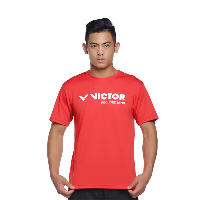 

WACKER Victor Victory badminton short sleeve T-shirt T-6027C men&women sportswear XXL code red