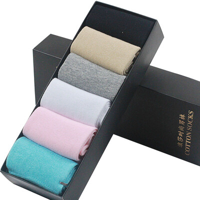 

Langsha Wuzhao socks ladies comfortable leisure sports cotton women five toe cotton socks 6 pairs of mixed color uniform