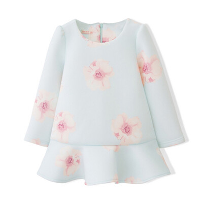 

Flossie Flordeer French girl children's clothing space cotton printed dress F6009 blue 120