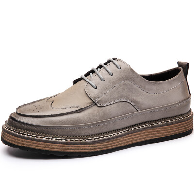 

COSO casual shoes tide male Bullock men&39s shoes British men retro fashion shoes casual shoes 5763 gray 42 yards