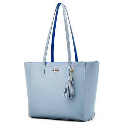 

La Festin Women's Bag Shoulder Bag Women's Leather Korean Commemorate Tote Bag 618657 Haze Blue