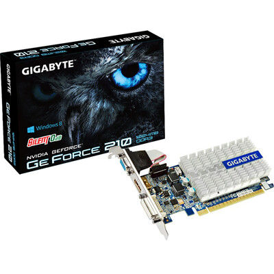 

GIGABYTE GV-N210SL-1GI 520 МГц / 1200 МГц 1 ГБ / 64-битная видеокарта GDDR3