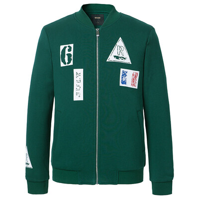 

Куртка из мужского куртка Мужские ножки Парусник Версия для печати Бейсбольное платье с длинным рукавом Куртка Корейская волна Tide 19416081201 Army Green XL