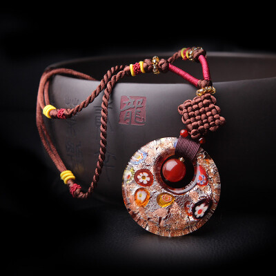 

Fenghuangniepan Retro necklace pendant in ethnic style jewelry for the neck for autumn and winter