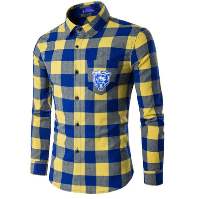 

Mens Plaid Long Sleeved Shirt