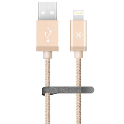 

Capshi MFi certified Apple 76 5s data cable 12 m braided gold mobile phone charger power cord support iphone5 6s 7Plus SE ipad air mini