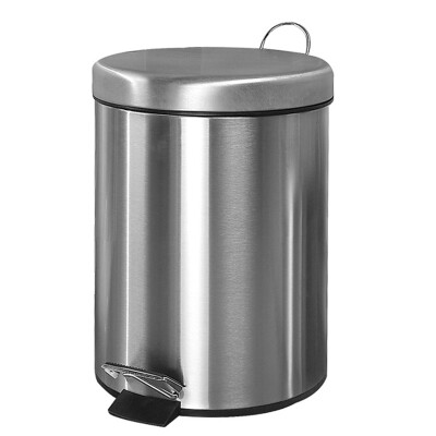 

Ou Run Zhe trash cans 5L round sanding stainless steel bathroom pedal clamshell waste paper tube