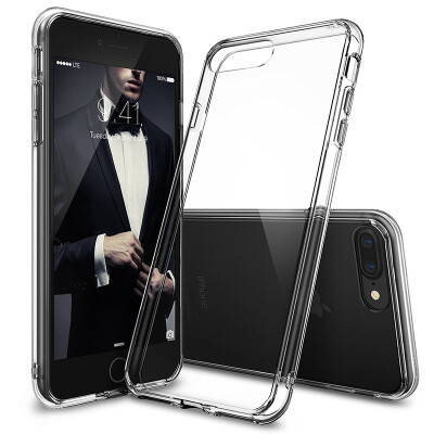 

Корея RingKe iPhone 7 плюс 7plus телефон оболочка Apple, телефон оболочка / телефонные аппараты силиконовой мягкой оболочки прозрачное мягких края Выдерживает падение через жесткий обратно 5,5 дюйм -7plus- прозрачного