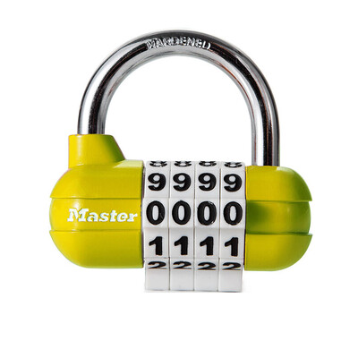 

Master MasterLock Password Lock Gymnasium Cabinet Door Adjustable Padlock 1523MCND Light Green