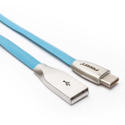 

PISEN USB Zinc Alloy Type-C to USB20 data charging cable for music as 1s millet 4c Meizu pro5 Huawei p9 1M Lake water blue