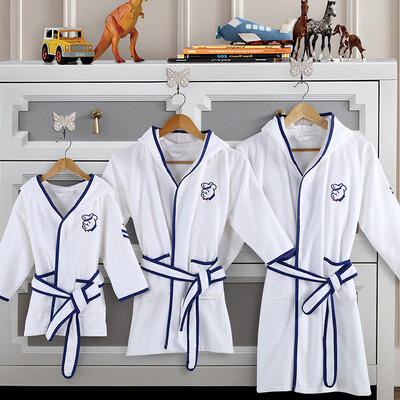 

Canasin hooded belt thick cotton bathrobe