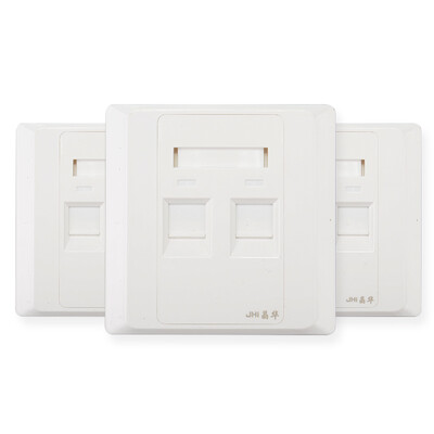 

Jinghua JH 4046 dual port cable socket panel computer socket network socket panel network cable broadband wall power outlet white