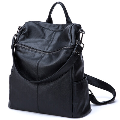 

PLOVER ladies shoulder bag Japanese&Korean version of pure color simple vertical section square shoulder bag P16302L156J black