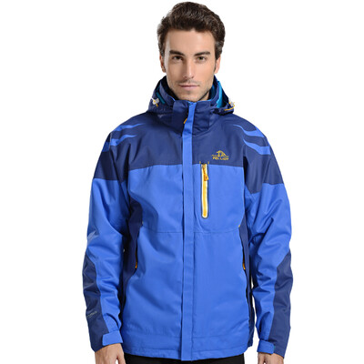 

Pellie and PELLIOT outdoor jackets men and women triple leather waterproof breathable couple ski suit two sets of 1762 female purple L