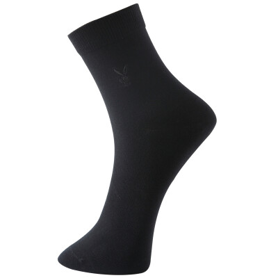 

[Jingdong Supermarket] Playboy socks male combed cotton comfortable breathable leisure cotton socks 2 black 3 Ma ash 26-28cm