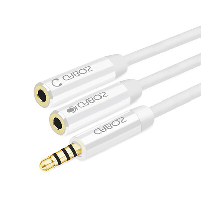 

Fergie Kappa cabos F07502 Notebook Headset Splitter One-two-change headphone Headset Microphone Combo Converter Headset Adapter 1 min 2 05M White