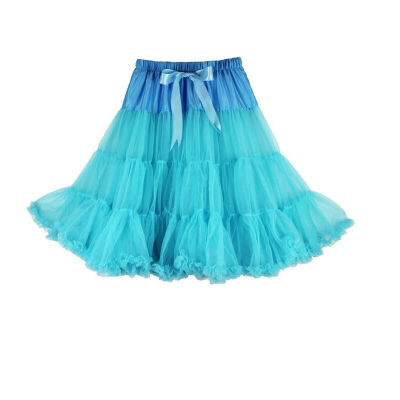 

B & N женщина 63см один слой Long Petticoat Тюль Pettiskirt Юбка туту Рокабилли